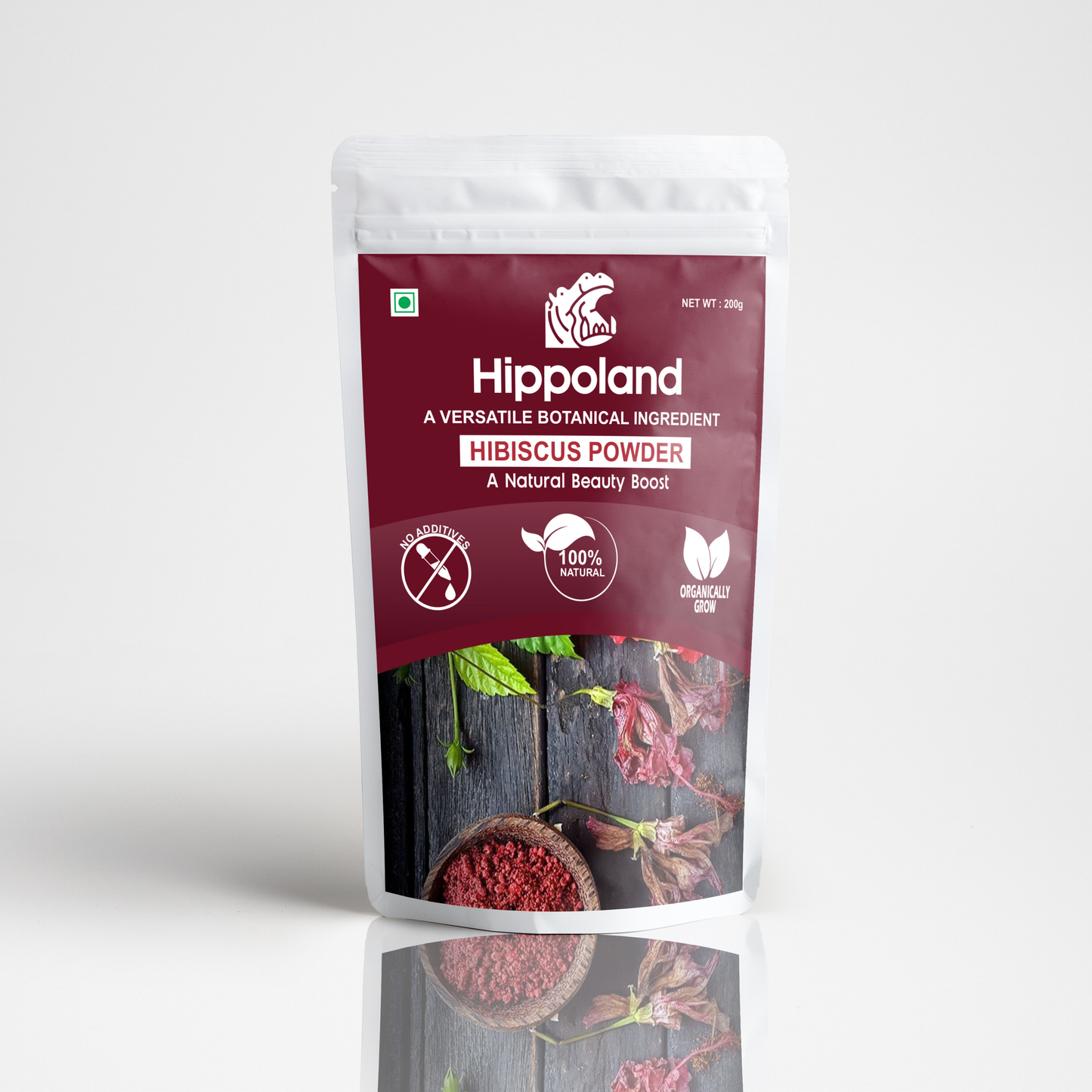 Hippoland Organic Hibiscus Flower Powder | 100grams | 200grams | 500grams | 1kg
