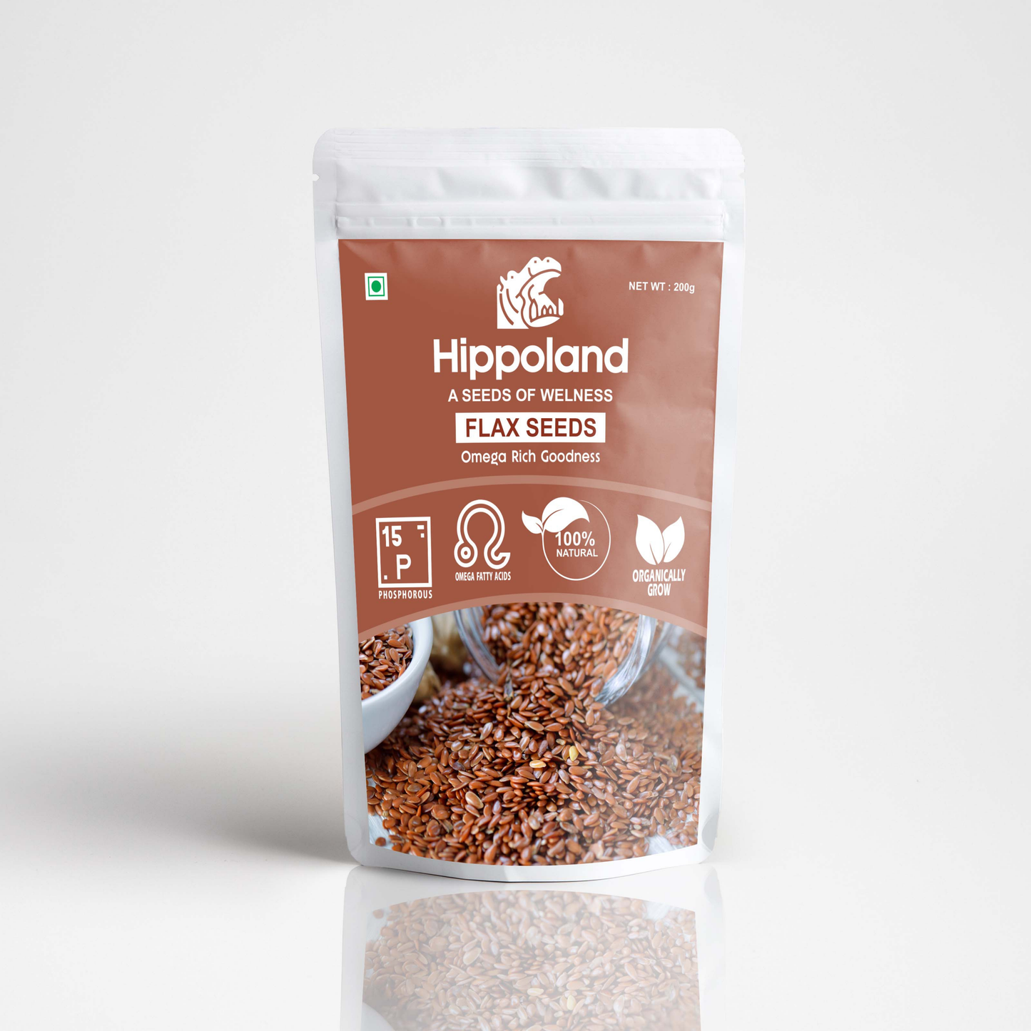 Hippoland Organic Flax Seeds | 100grams | 200grams | 500grams | 1kg
