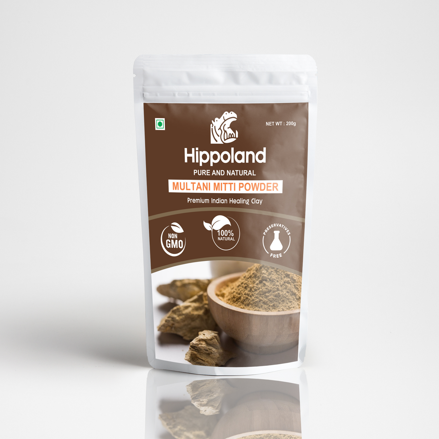 Hippoland Organic Multani Mitti Powder | 100grams | 200grams | 500grams | 1kg