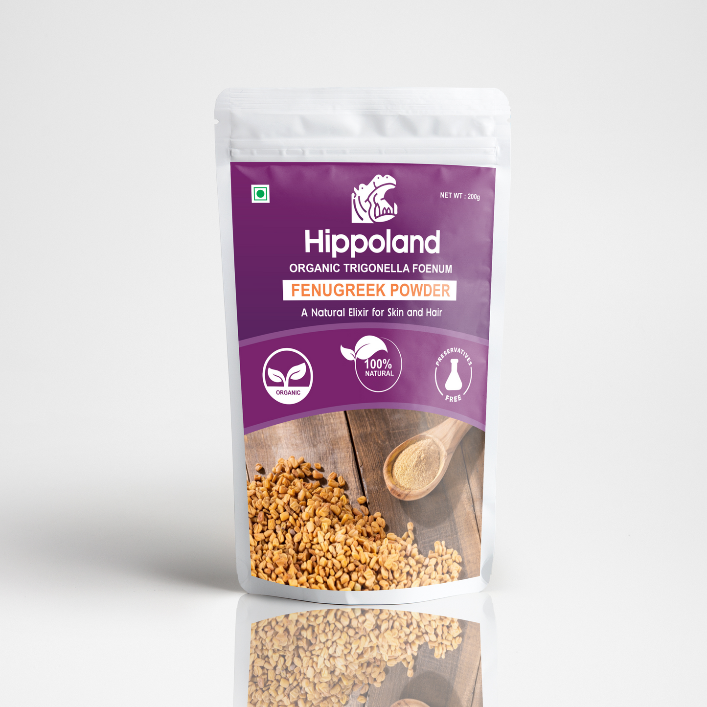 Hippoland Organic Fenugreek Powder | 100grams | 200grams | 500grams | 1kg