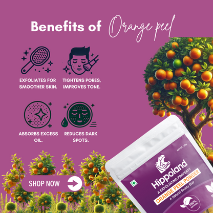 Hippoland Organic Orange Peel Powder | 100grams | 200grams | 500grams | 1kg