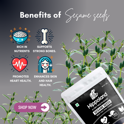 Hippoland Organic Sesame Seeds | 100grams | 200grams | 500grams | 1kg