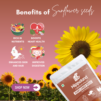 Hippoland Organic Sunflower Seeds | 100grams | 200grams | 500grams | 1kg