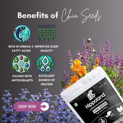 Hippoland Organic Chia Seeds | 100grams | 200grams | 500grams | 1kg