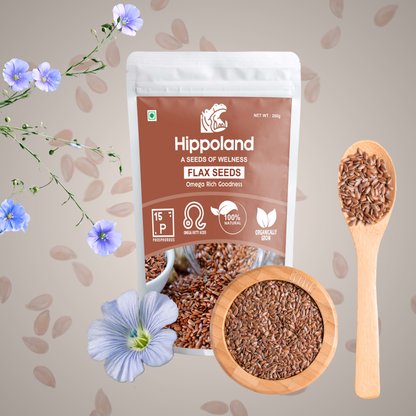 Hippoland Organic Flax Seeds | 100grams | 200grams | 500grams | 1kg