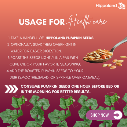 Hippoland Organic Pumpkin Seeds| 100grams | 200grams | 500grams | 1kg