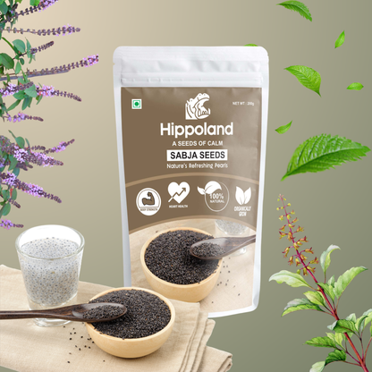 Hippoland Organic Sabja Seeds | 100grams | 200grams | 500grams | 1kg