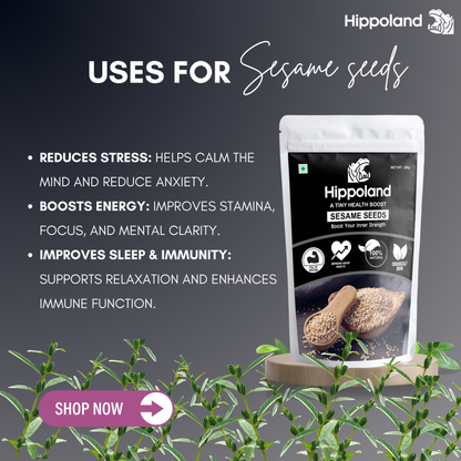 Hippoland Organic Sesame Seeds | 100grams | 200grams | 500grams | 1kg