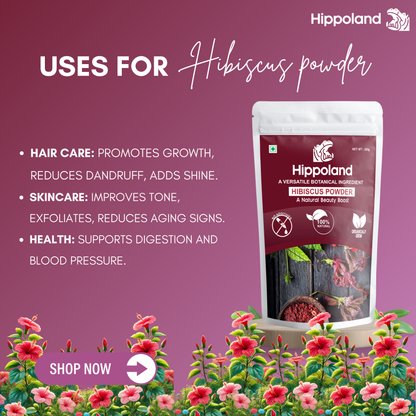 Hippoland Organic Hibiscus Flower Powder | 100grams | 200grams | 500grams | 1kg
