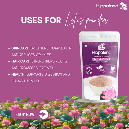 Hippoland Organic Lotus Powder | 100grams | 200grams | 500grams | 1kg