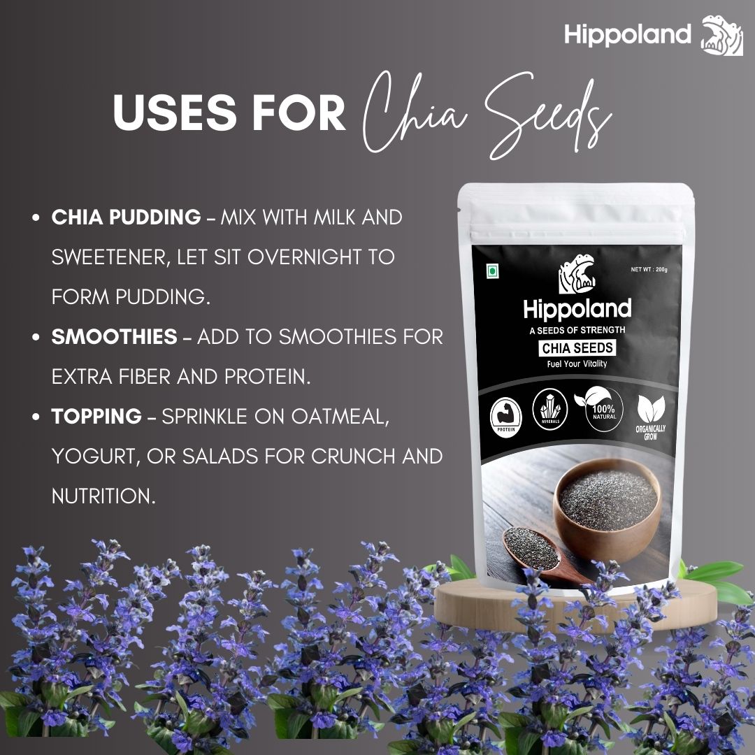Hippoland Organic Chia Seeds | 100grams | 200grams | 500grams | 1kg