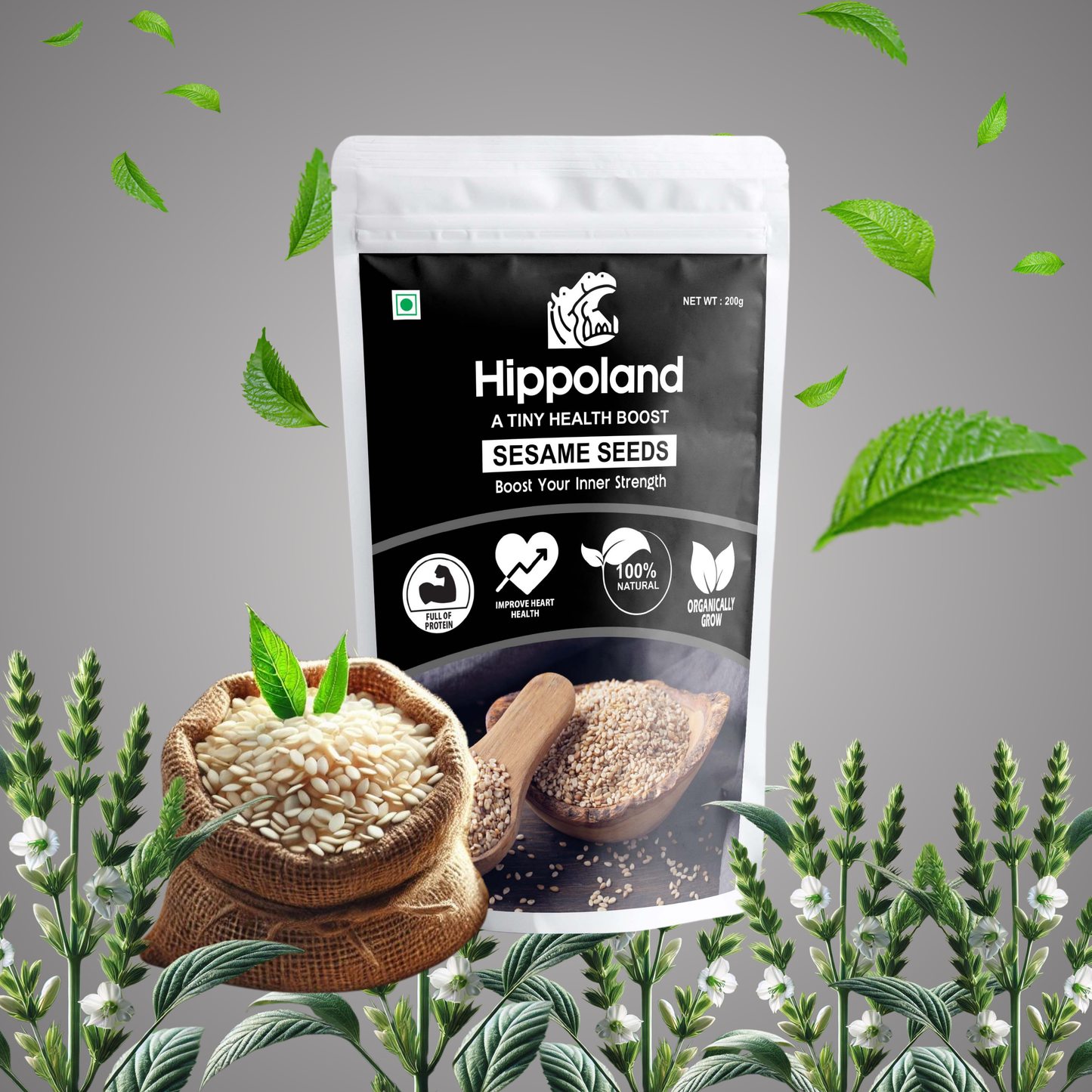 Hippoland Organic Sesame Seeds | 100grams | 200grams | 500grams | 1kg